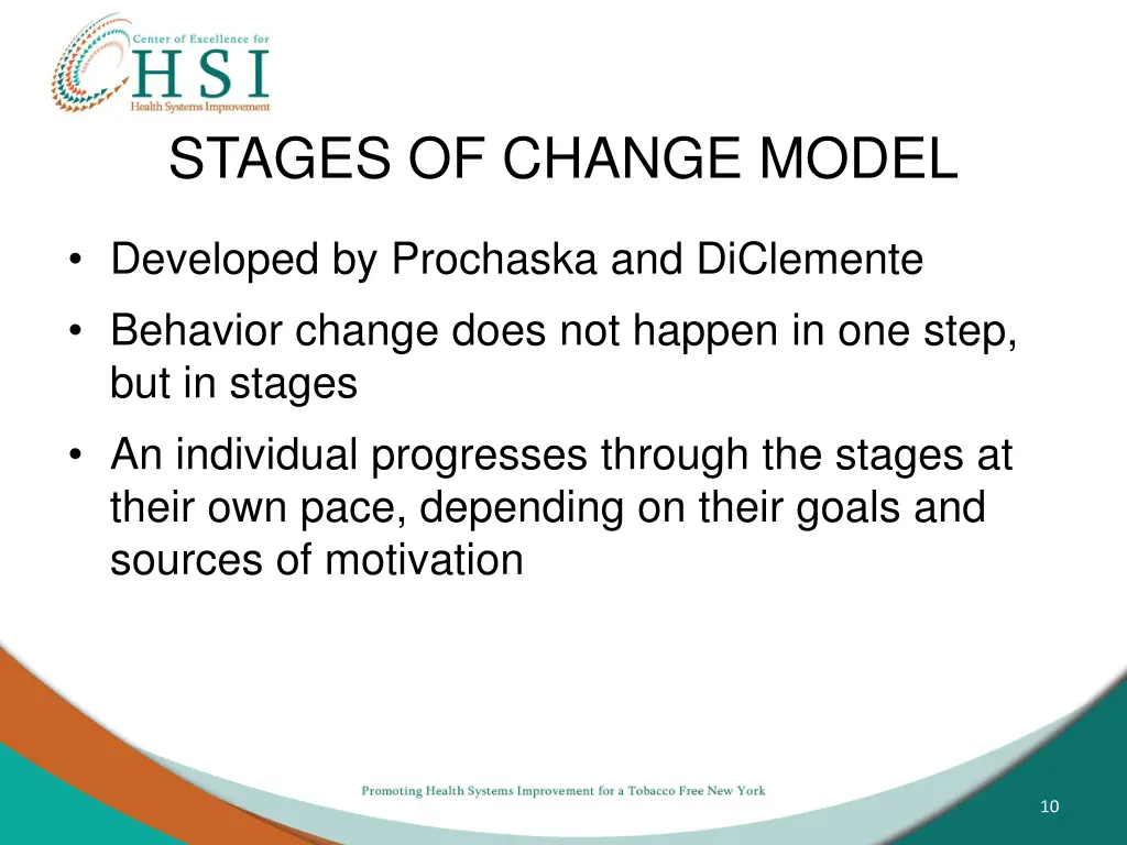 stages of change model