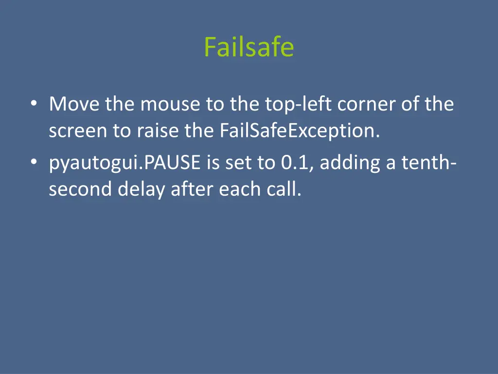 failsafe