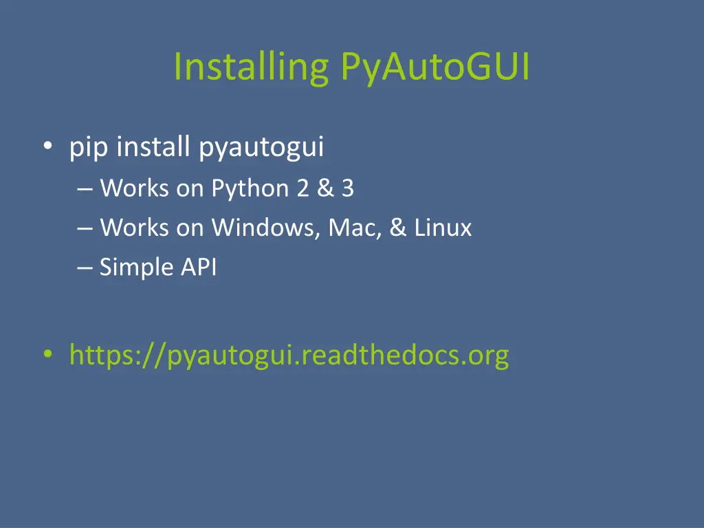 installing pyautogui