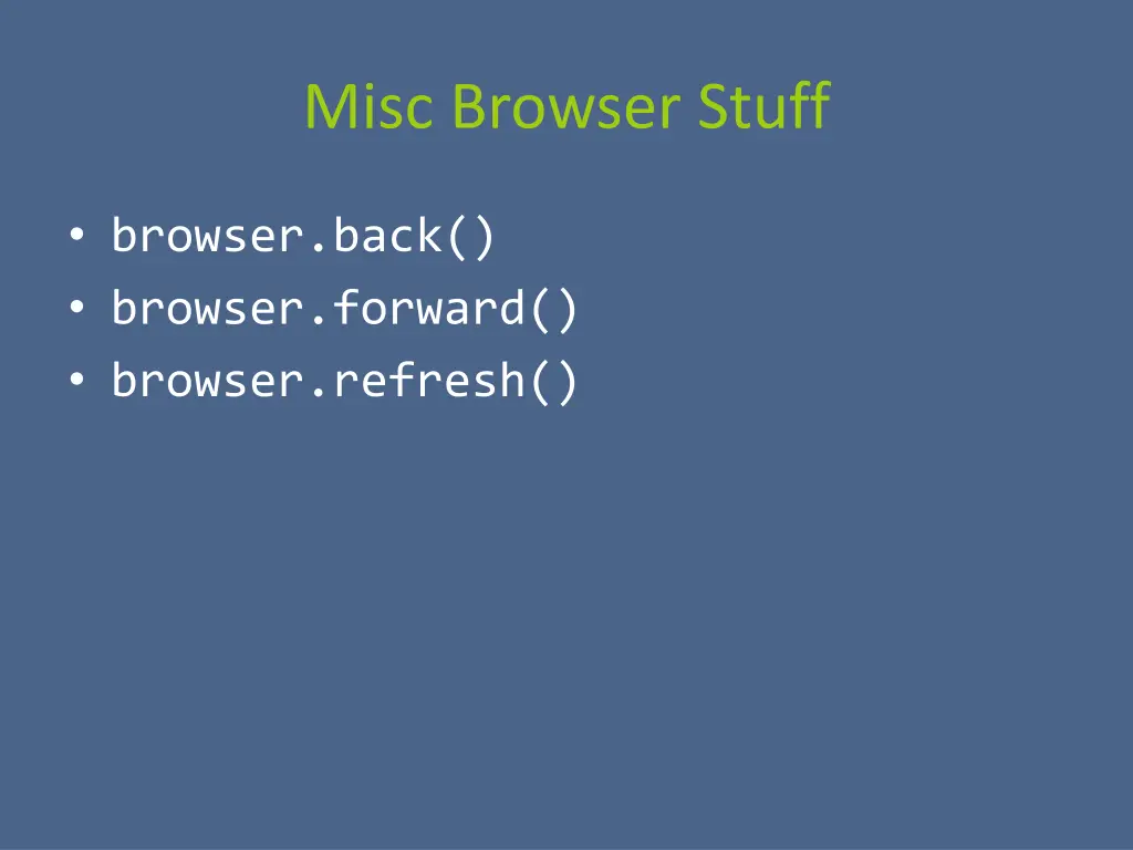 misc browser stuff