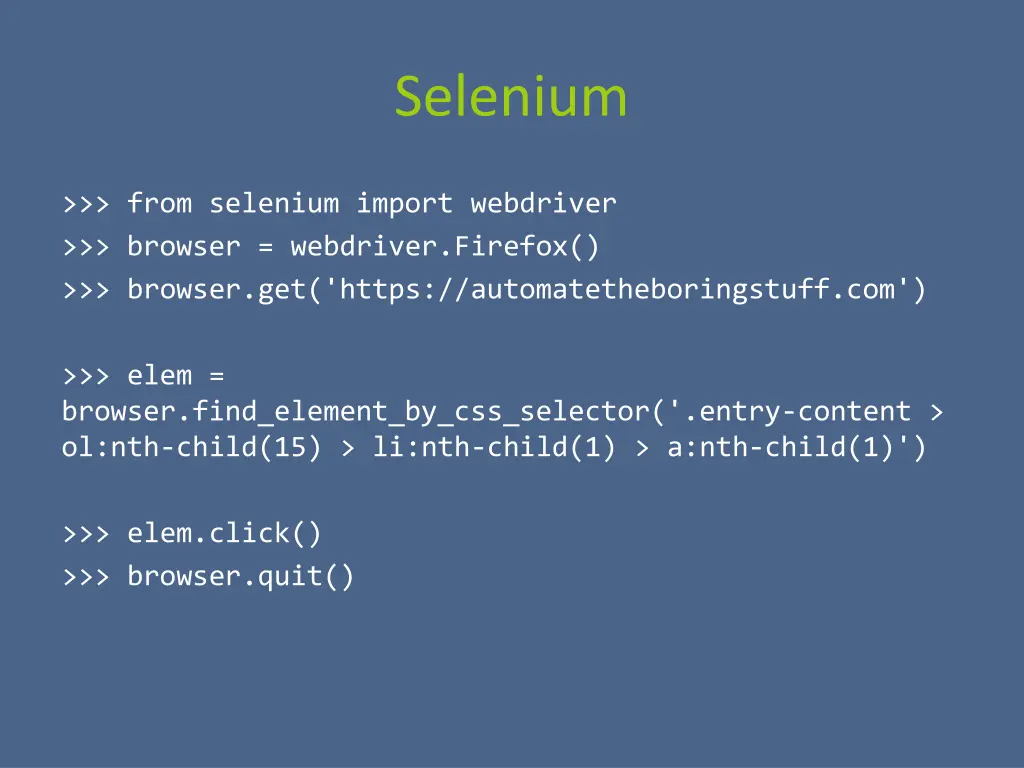 selenium 1