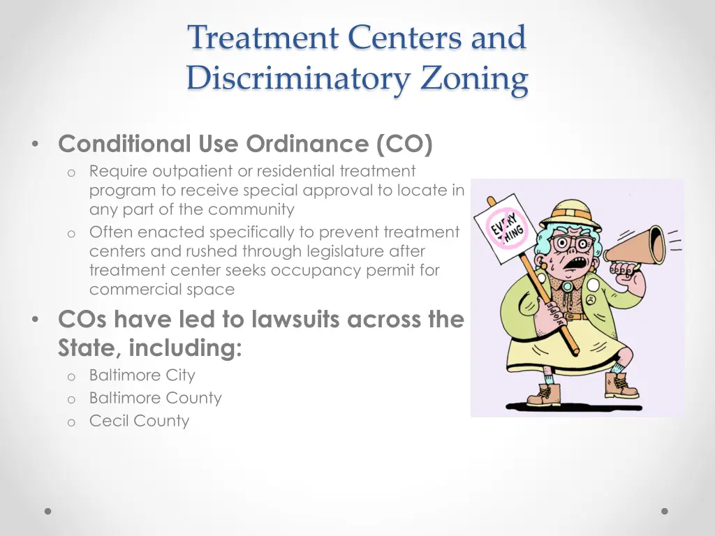 treatment centers and discriminatory zoning 1