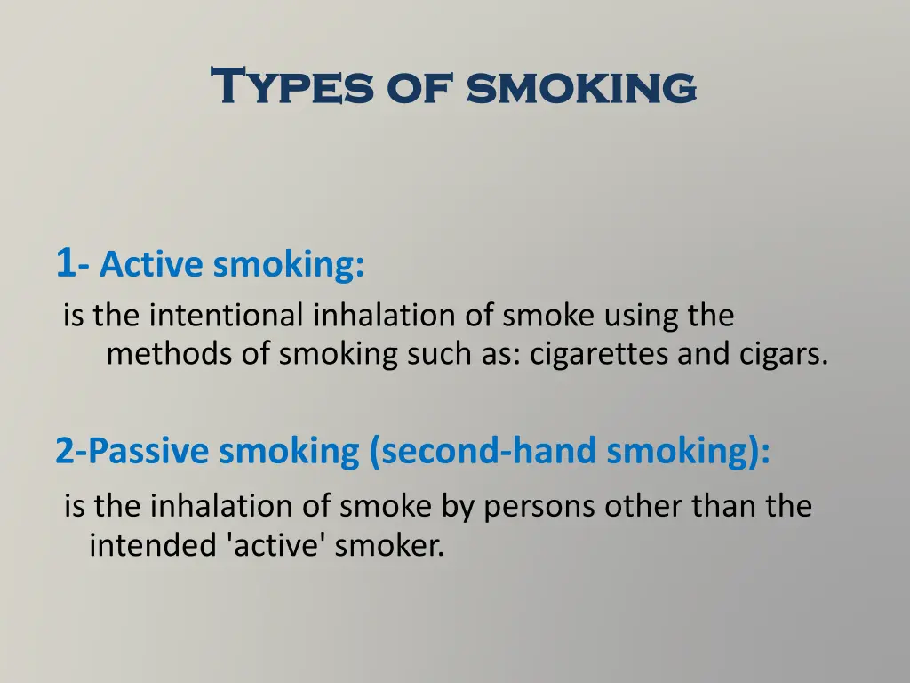 types of smoking types of smoking