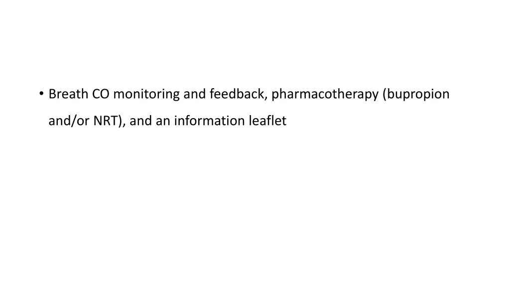 breath co monitoring and feedback pharmacotherapy