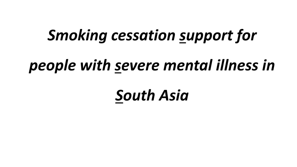 smoking cessation support for