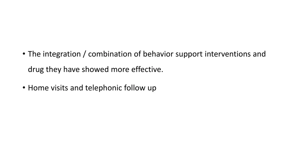 the integration combination of behavior support