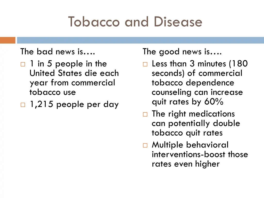 tobacco and disease