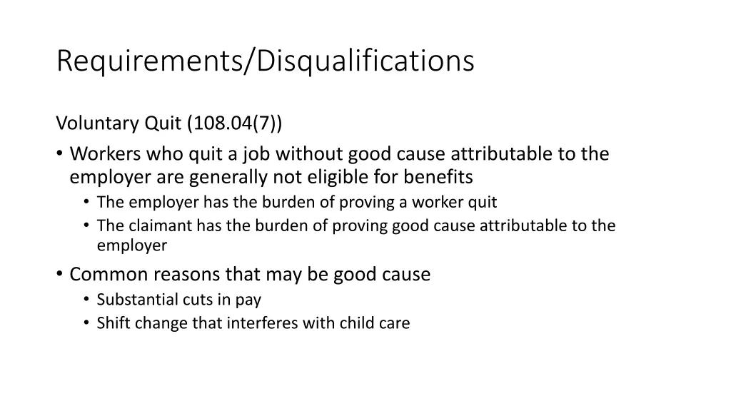 requirements disqualifications 15