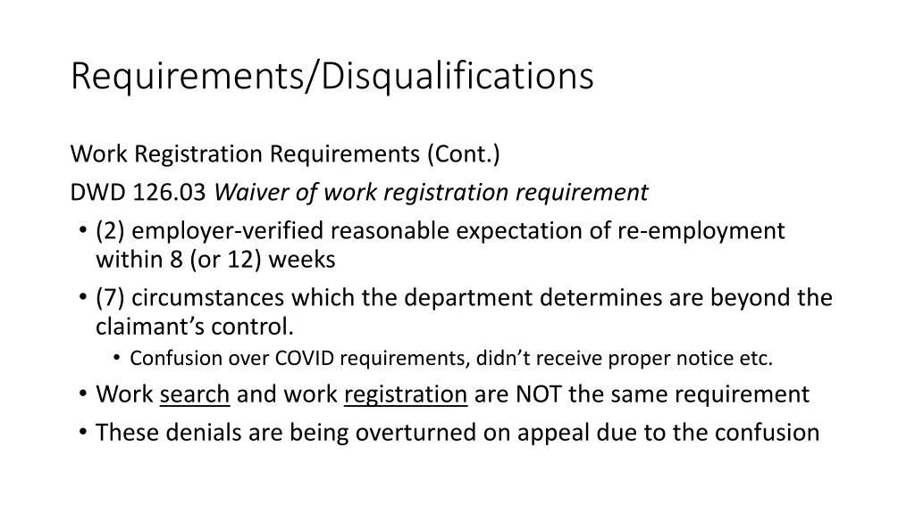 requirements disqualifications 3