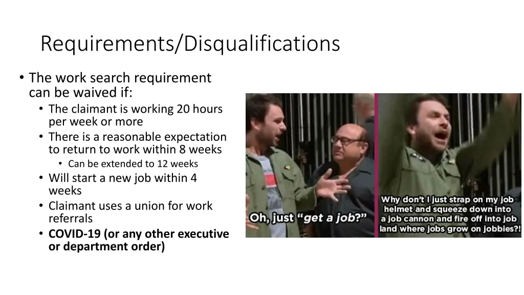 requirements disqualifications 6