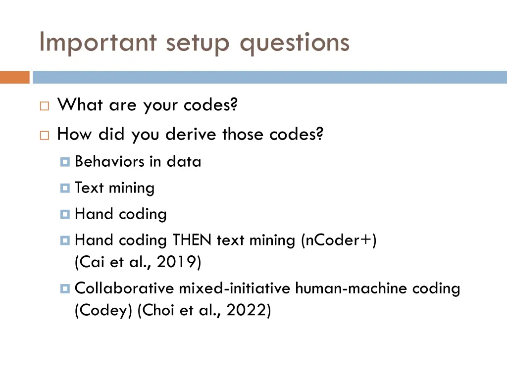 important setup questions 1