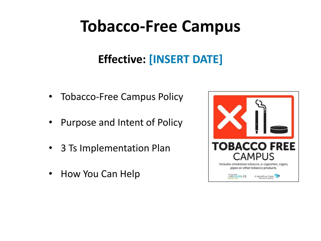 tobacco free campus