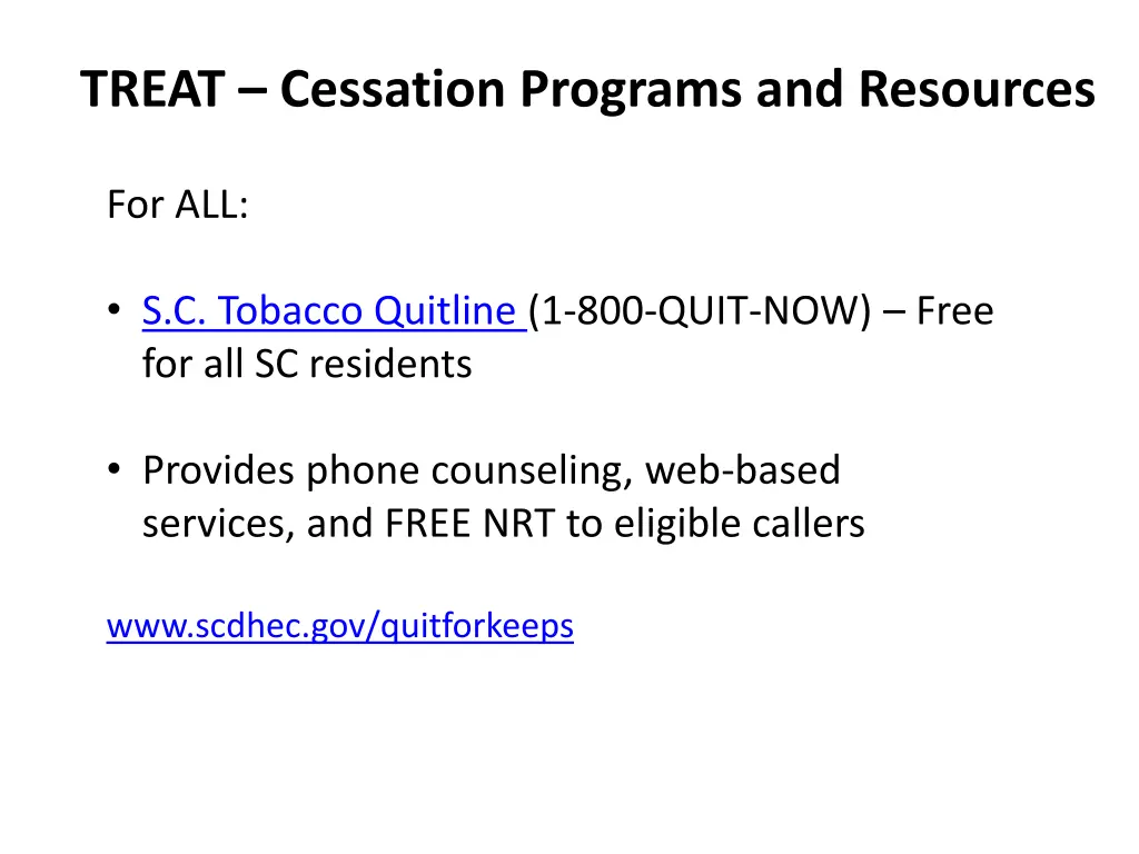 treat cessation programs and resources 1