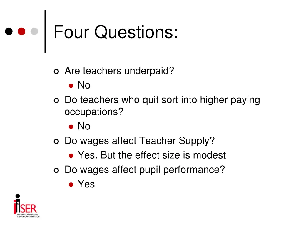 four questions 1