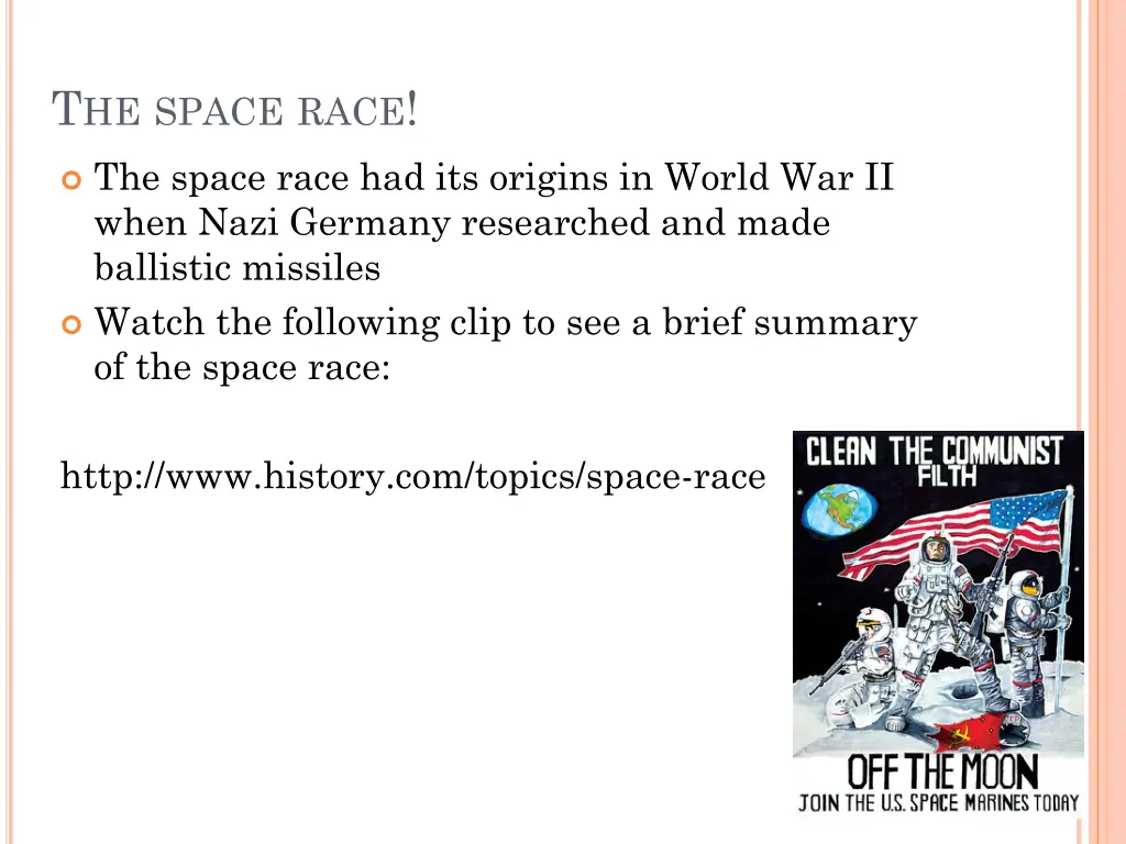 t he space race