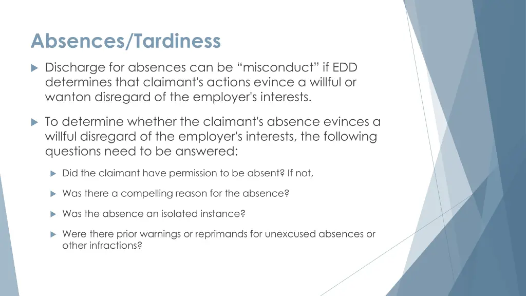 absences tardiness