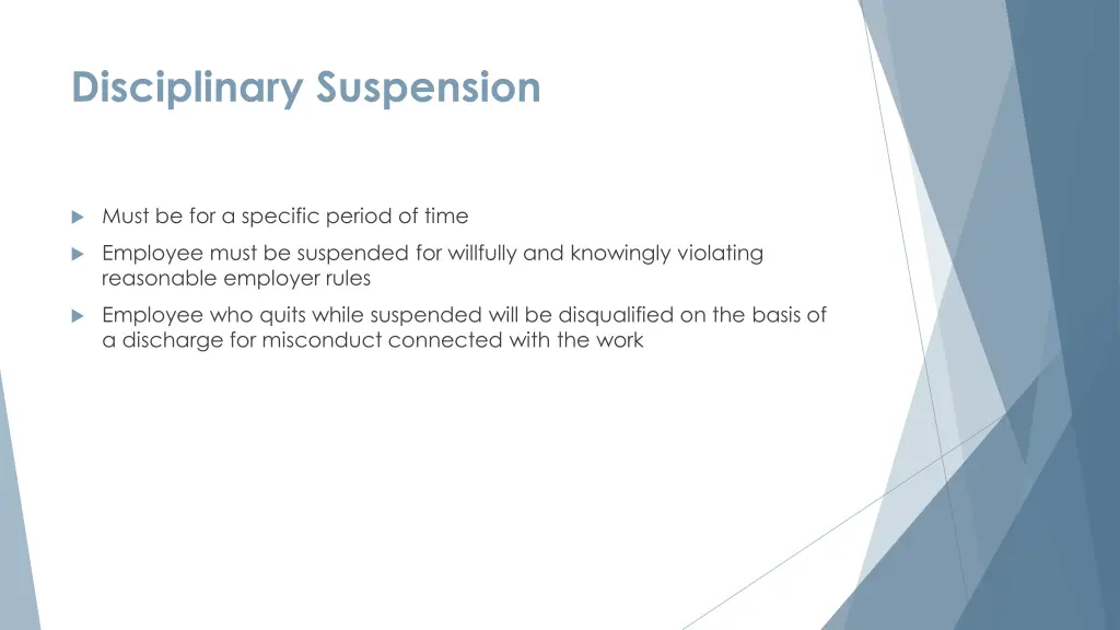 disciplinary suspension