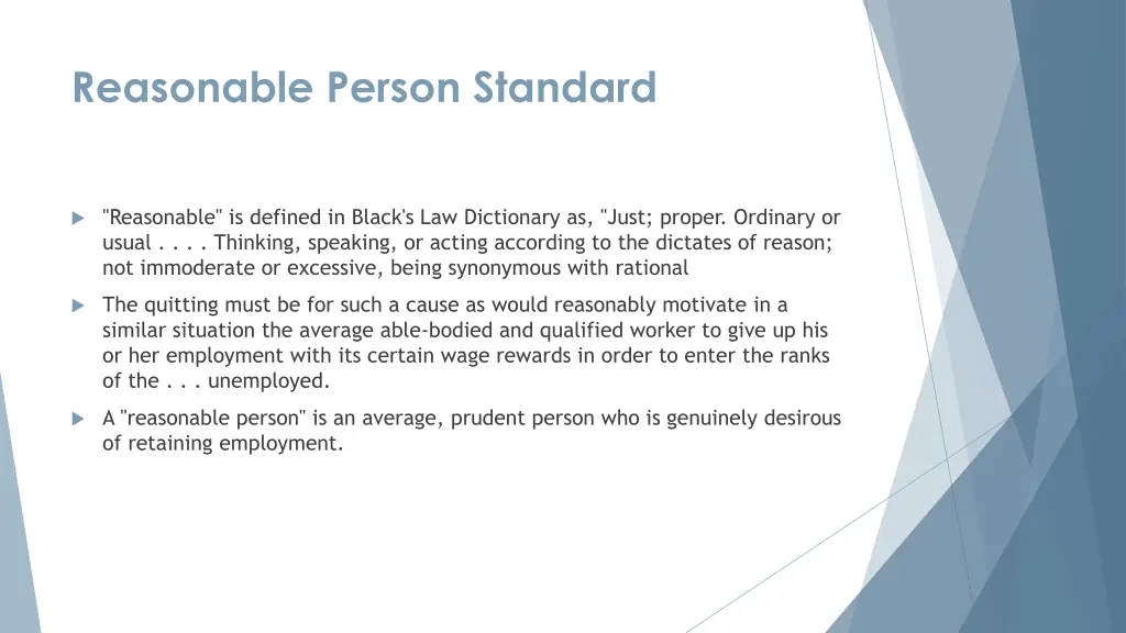 reasonable person standard