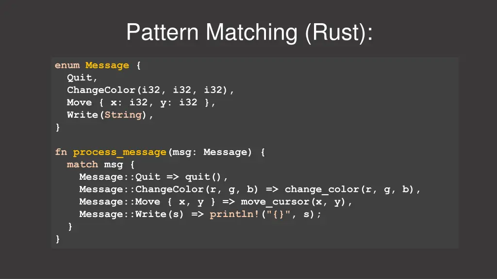 pattern matching rust