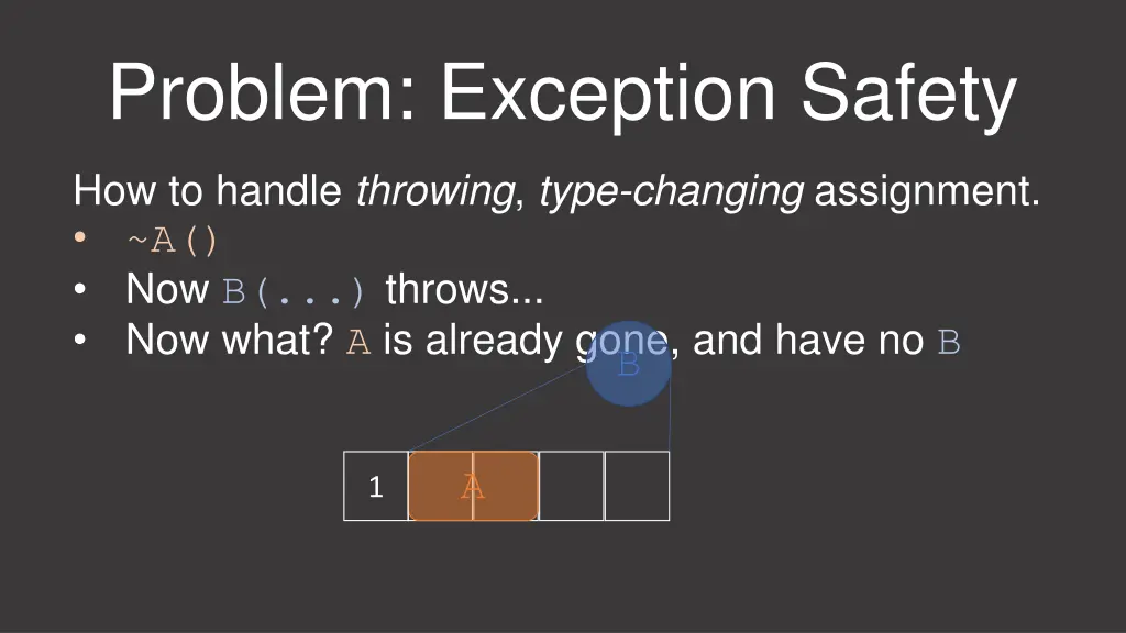 problem exception safety