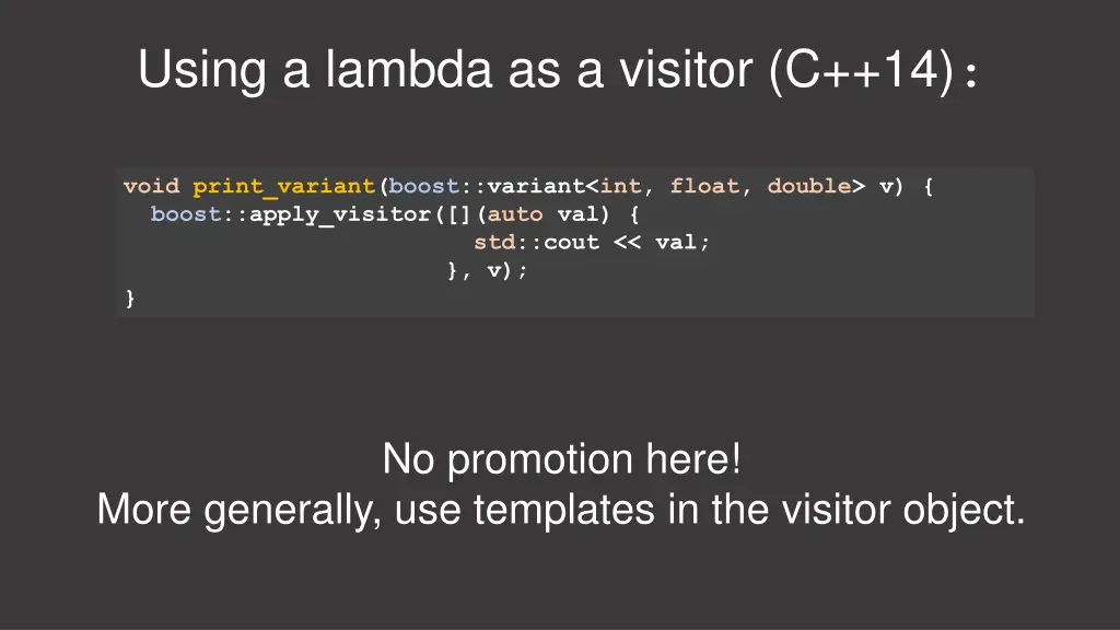 using a lambda as a visitor c 14