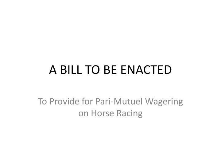 a bill to be enacted