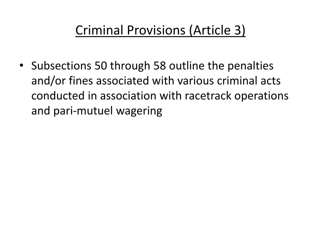 criminal provisions article 3