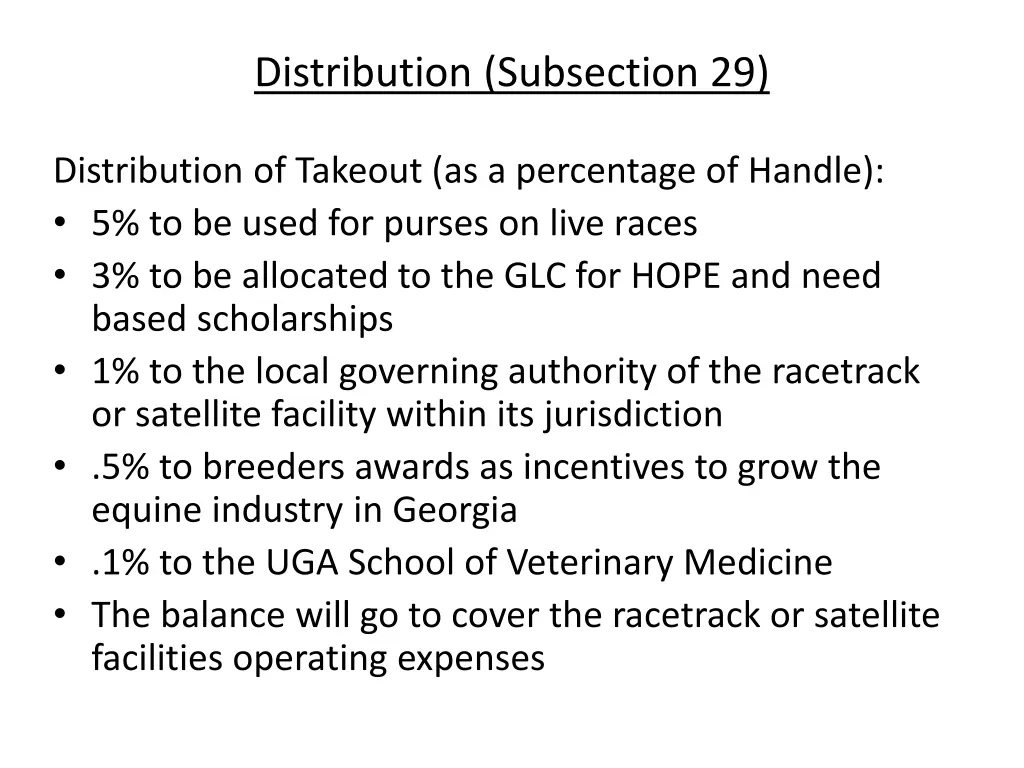 distribution subsection 29