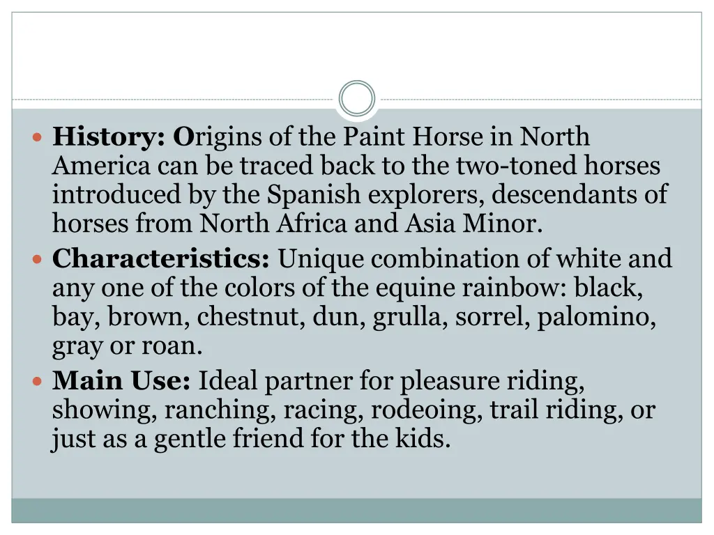 history o rigins of the paint horse in north