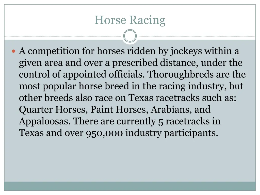 horse racing