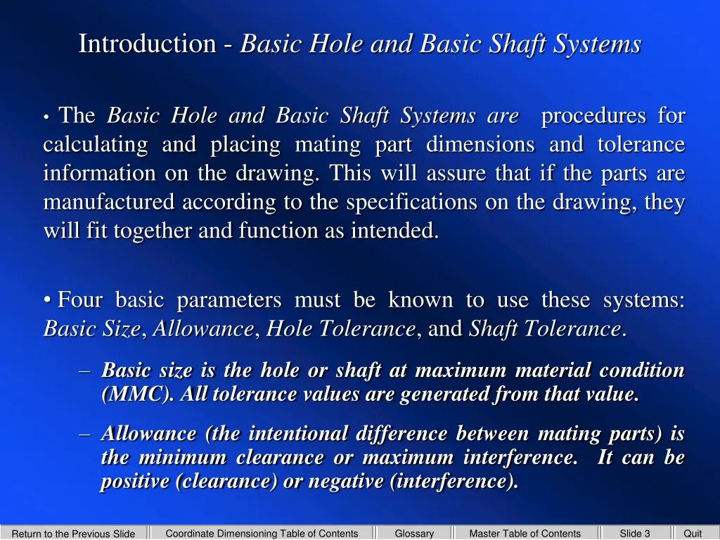 introduction basic hole and basic shaft systems