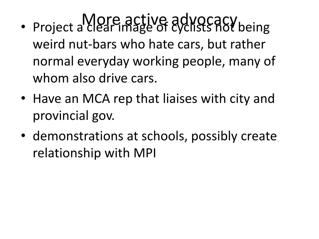 more active advocacy project a clear image