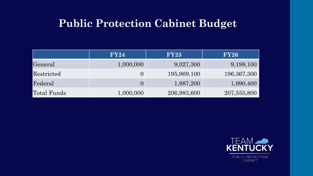 public protection cabinet budget