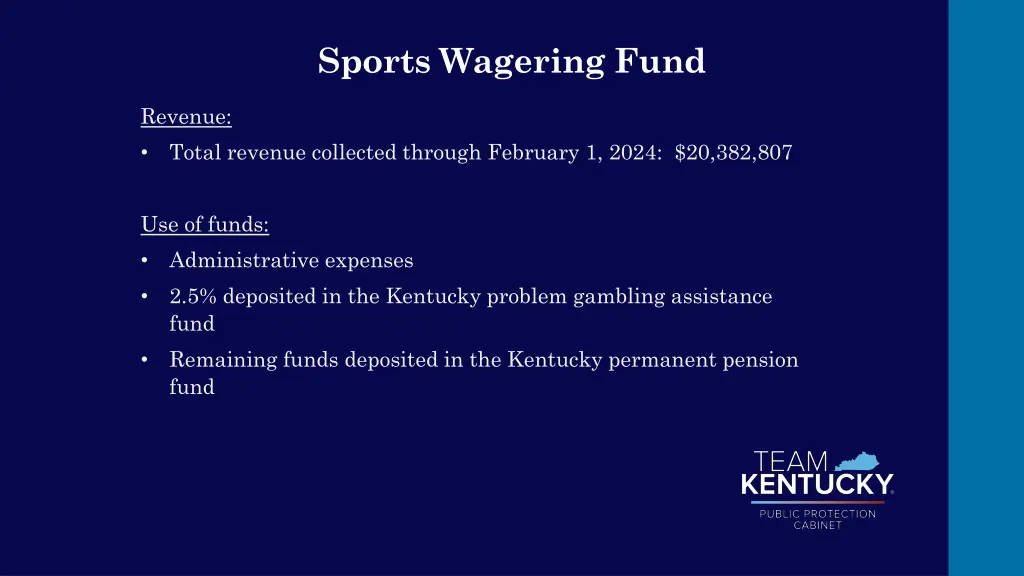 sports wagering fund