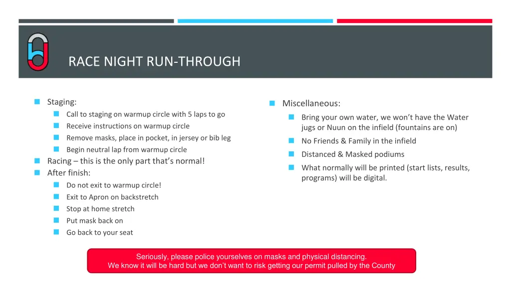 race night run through 1