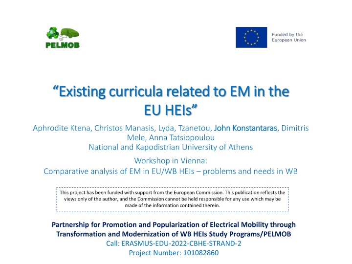 existing curricula related to em in the existing