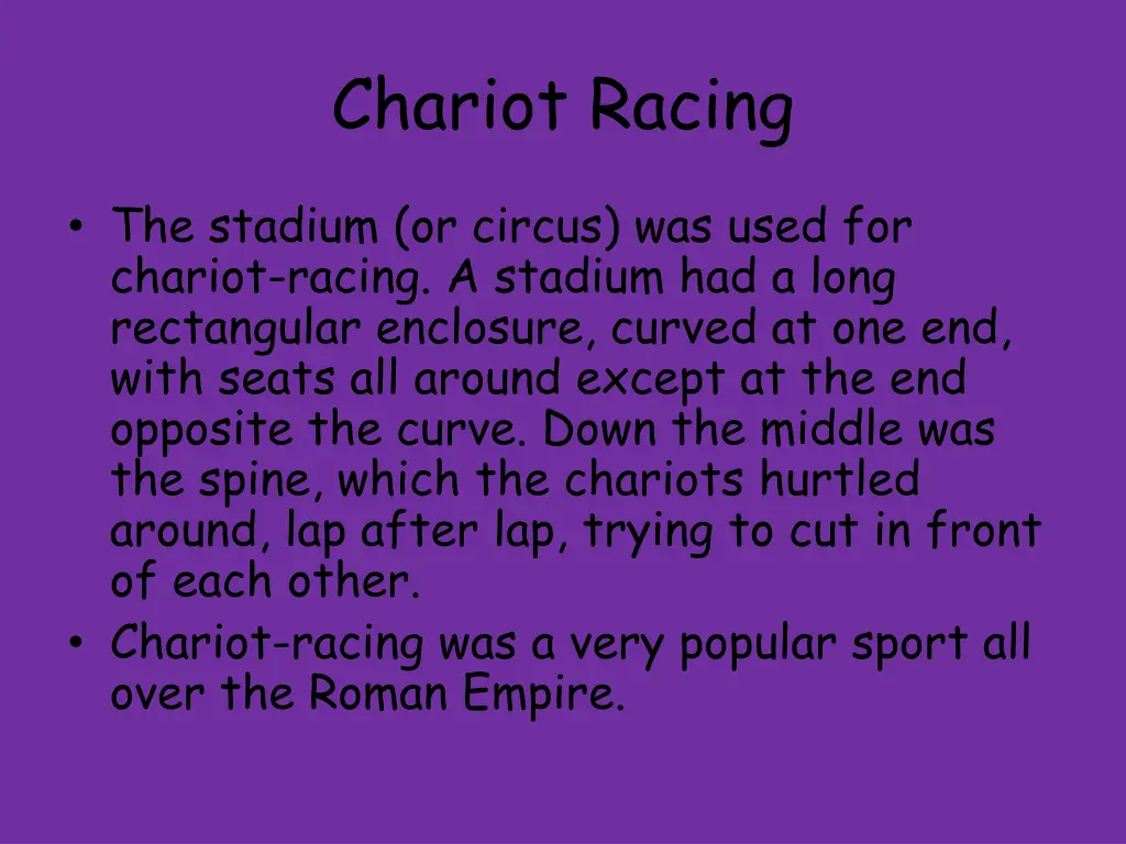 chariot racing