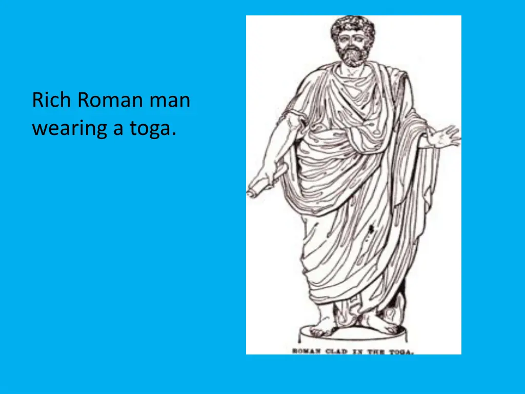 rich roman man wearing a toga