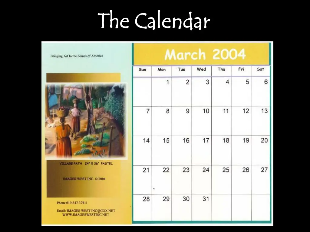 the calendar the calendar