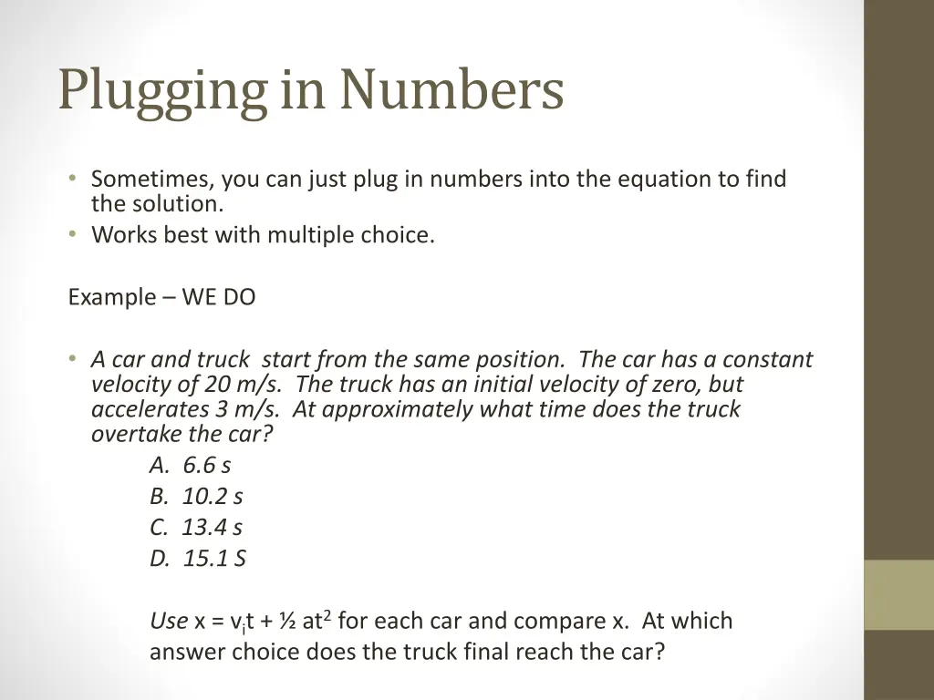 plugging in numbers 2