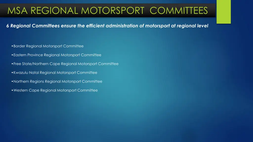 msa regional motorsport committees