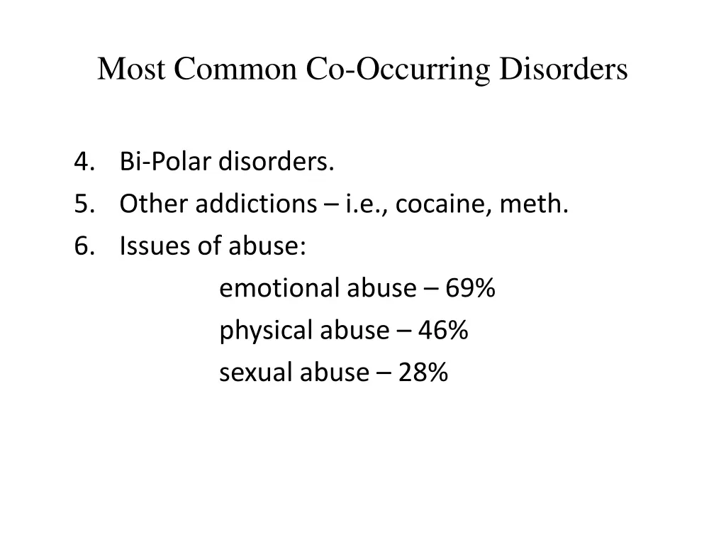 most common co occurring disorders 1