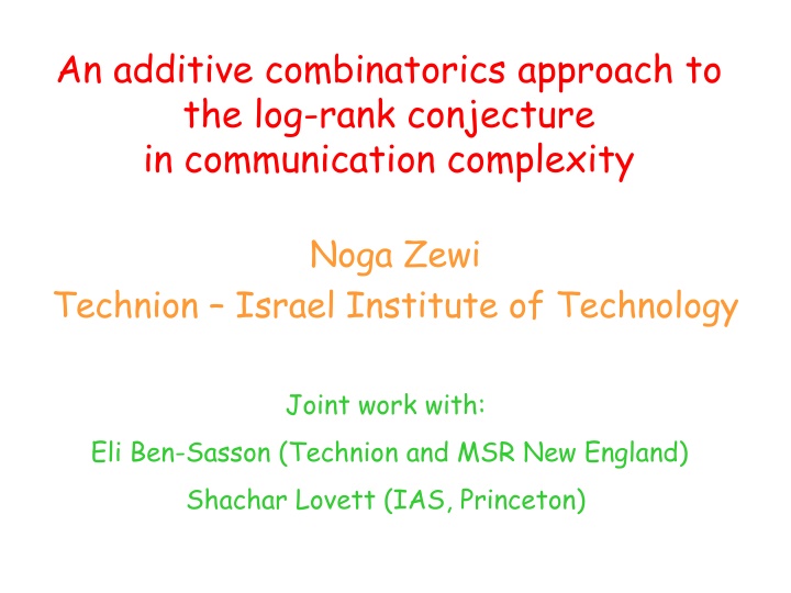 an additive combinatorics approach