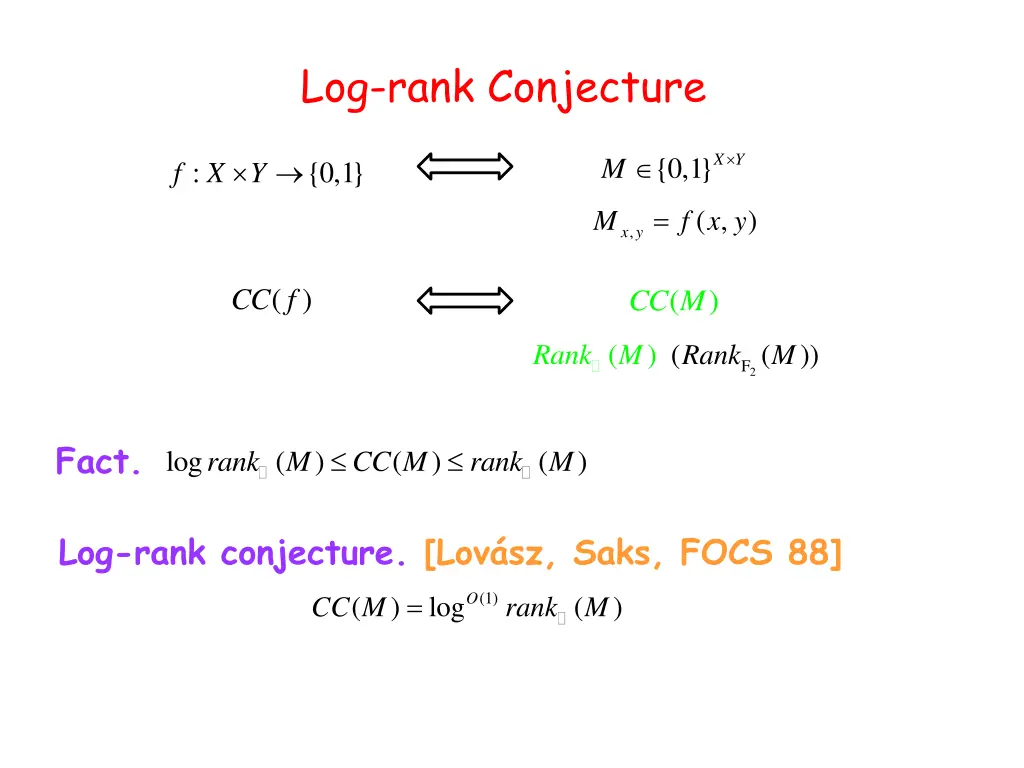 log rank conjecture