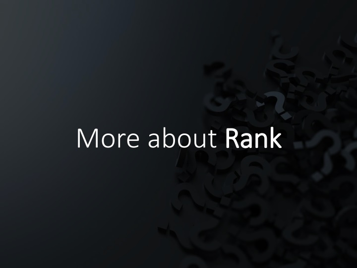 more about rank