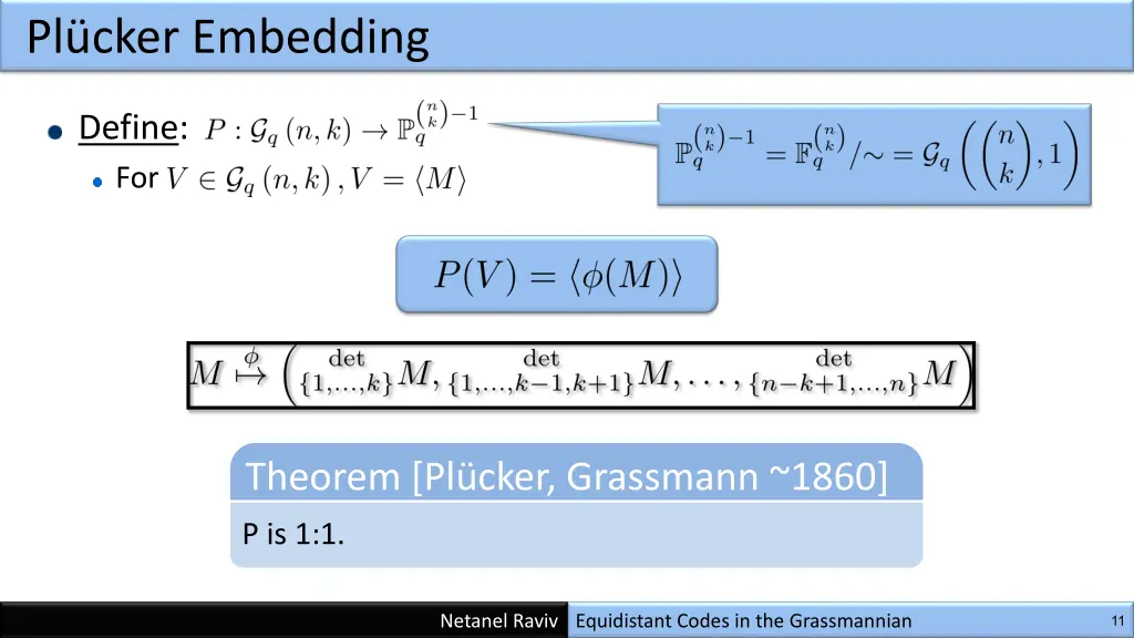 pl cker embedding