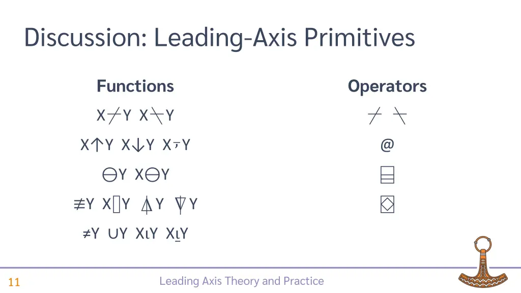 discussion leading axis primitives