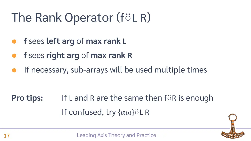 the rank operator f l r