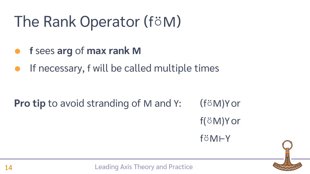 the rank operator f m