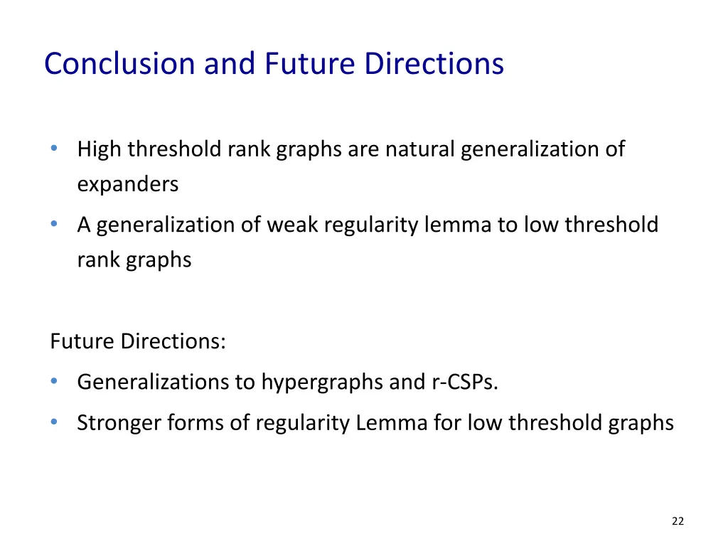 conclusion and future directions